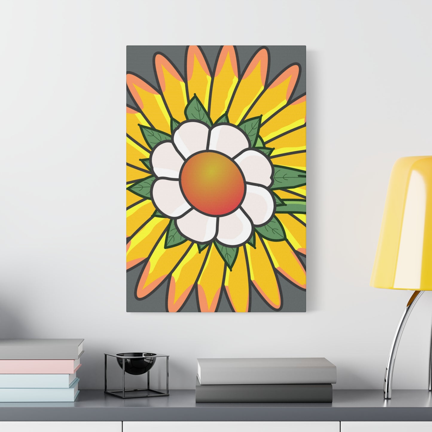 Cartoon Style Flower Abstract - Classic Canvas