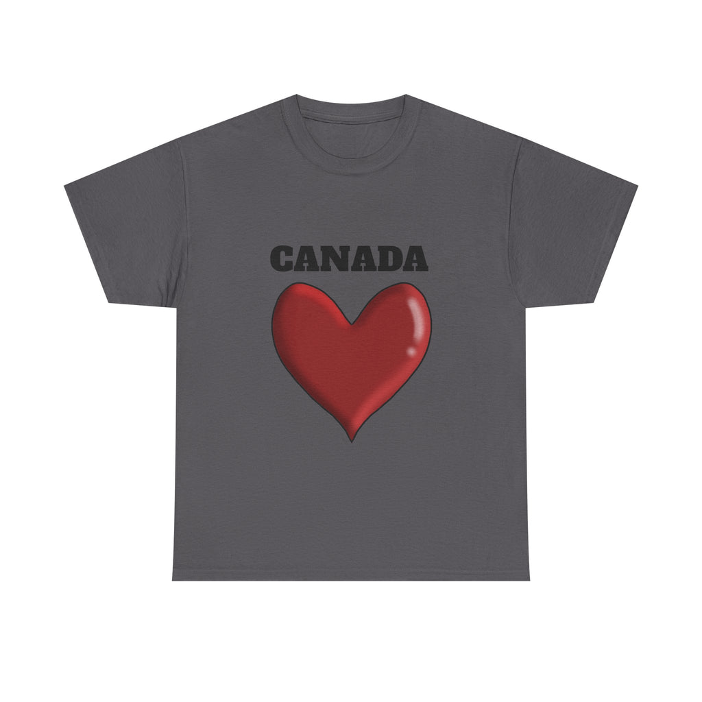 Unisex Heavy Cotton Tee - I Love Canada Graphic Tee