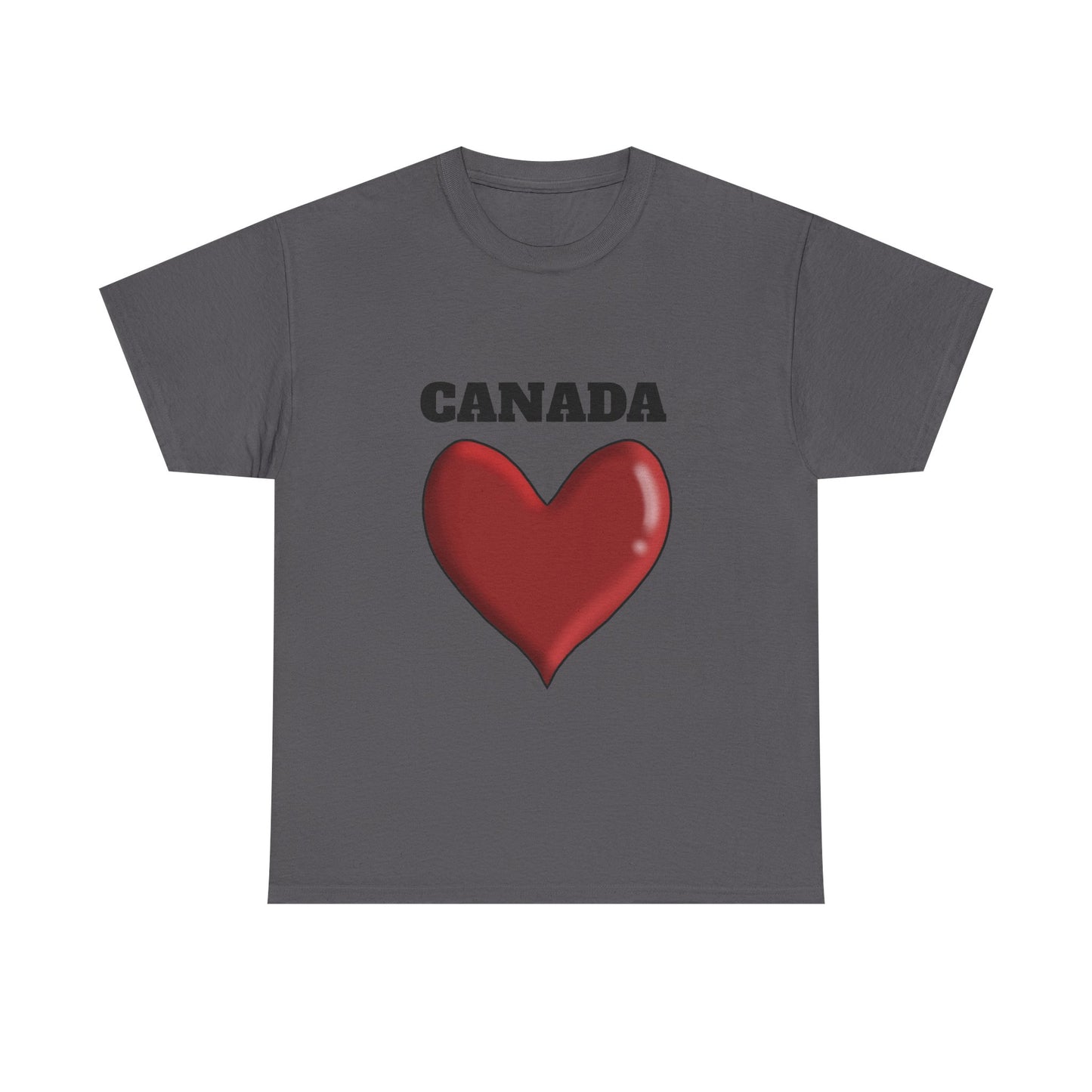 Unisex Heavy Cotton Tee - I Love Canada Graphic Tee
