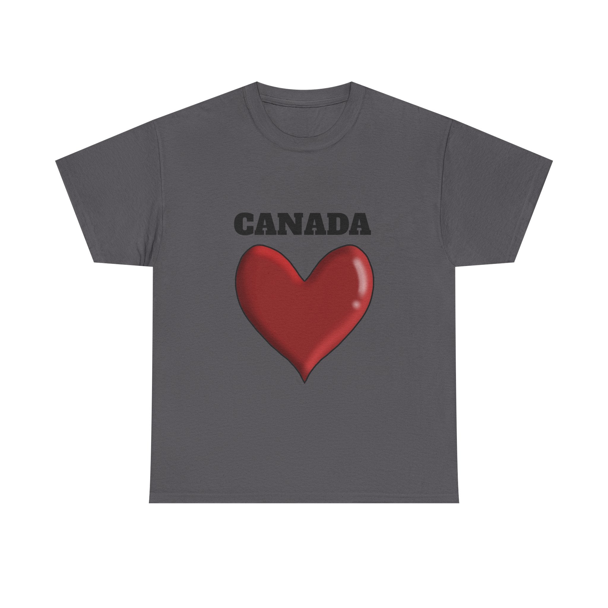 Unisex Heavy Cotton Tee - I Love Canada Graphic Tee