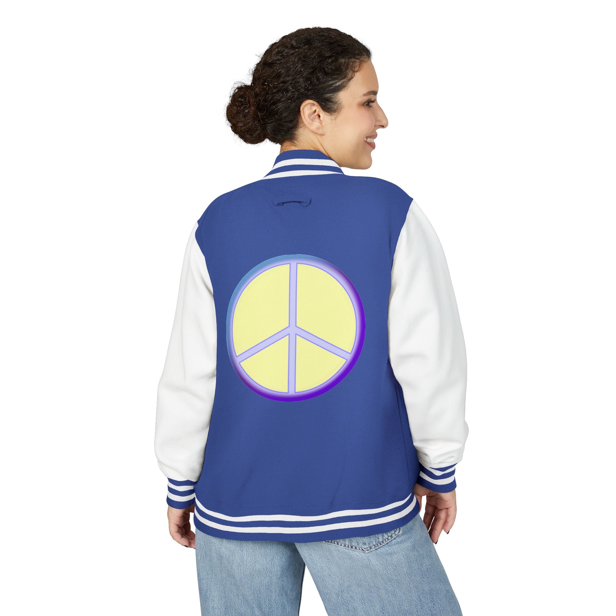 Letterman Jacket with Peace Design