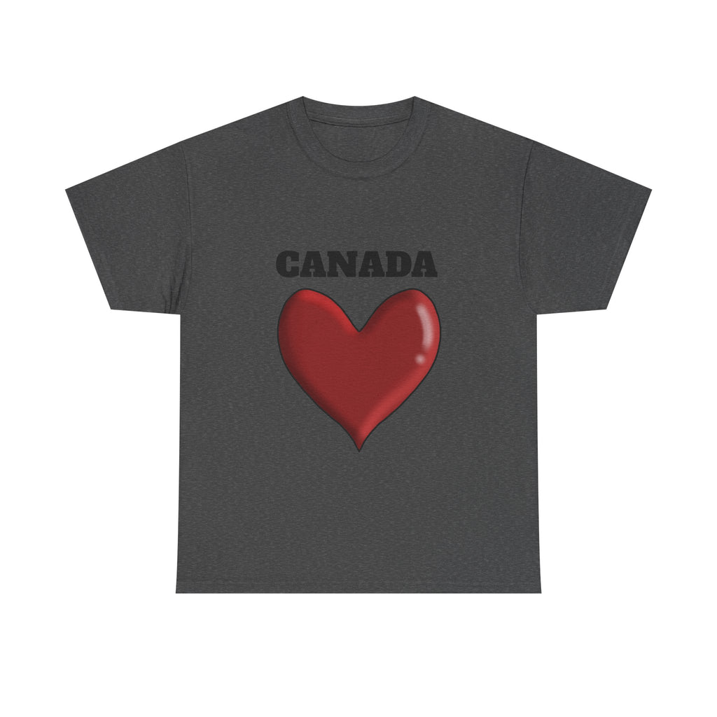 Unisex Heavy Cotton Tee - I Love Canada Graphic Tee