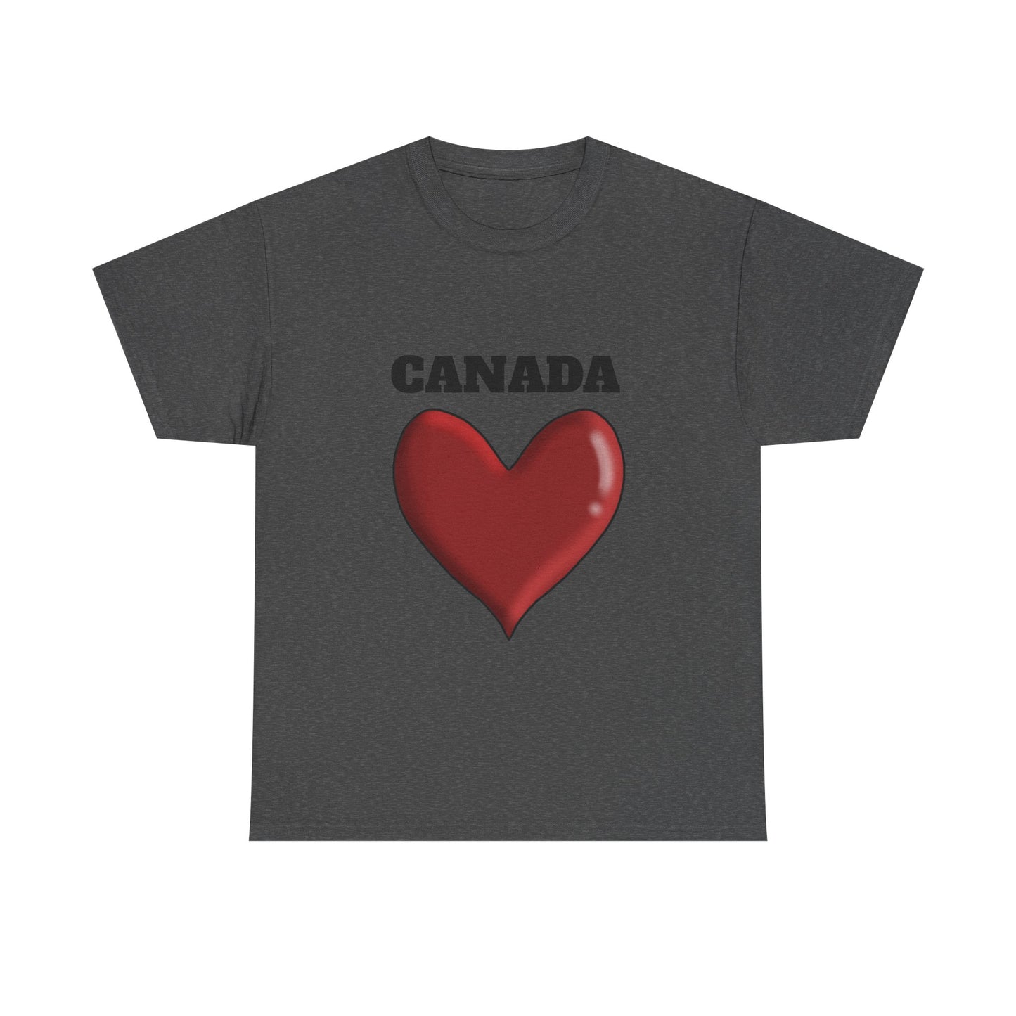 Unisex Heavy Cotton Tee - I Love Canada Graphic Tee