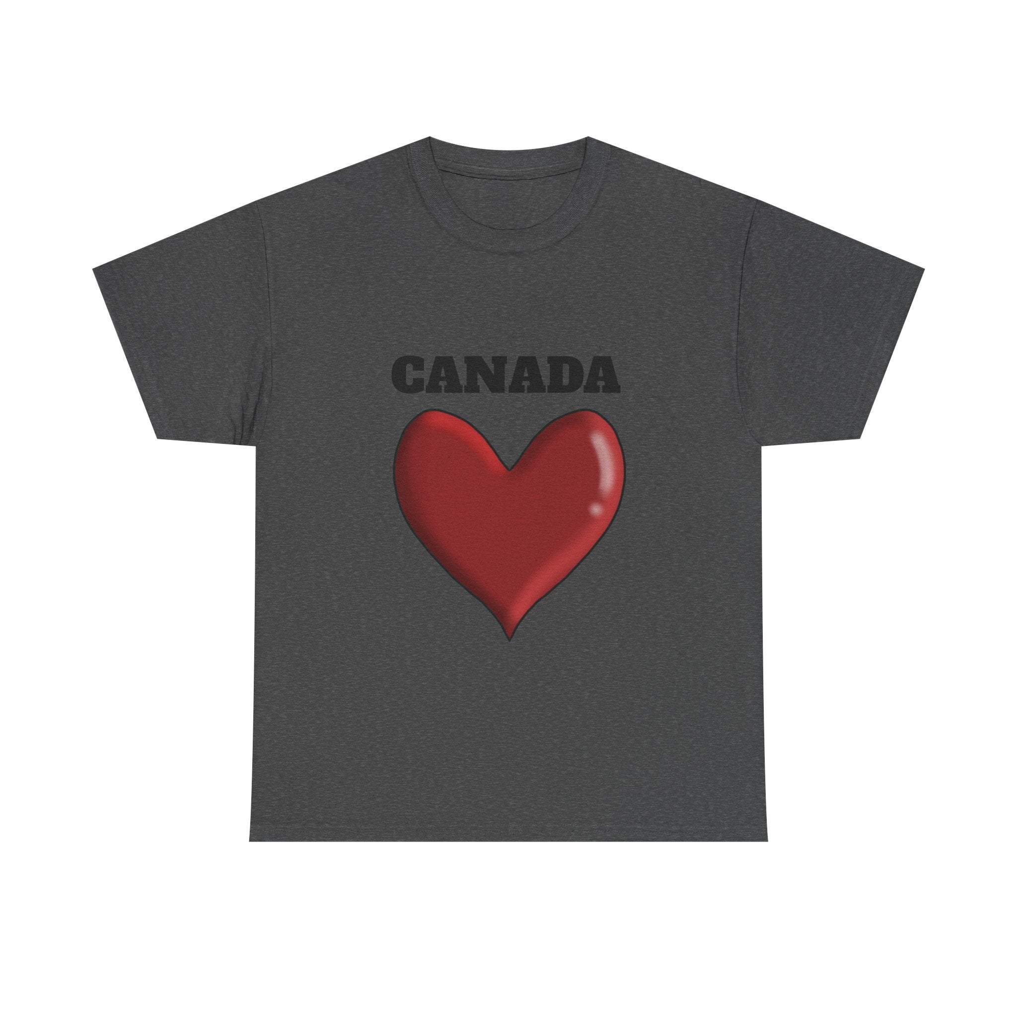 Unisex Heavy Cotton Tee - I Love Canada Graphic Tee