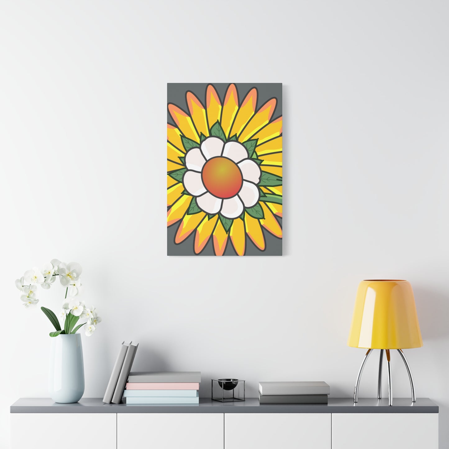 Cartoon Style Flower Abstract - Classic Canvas