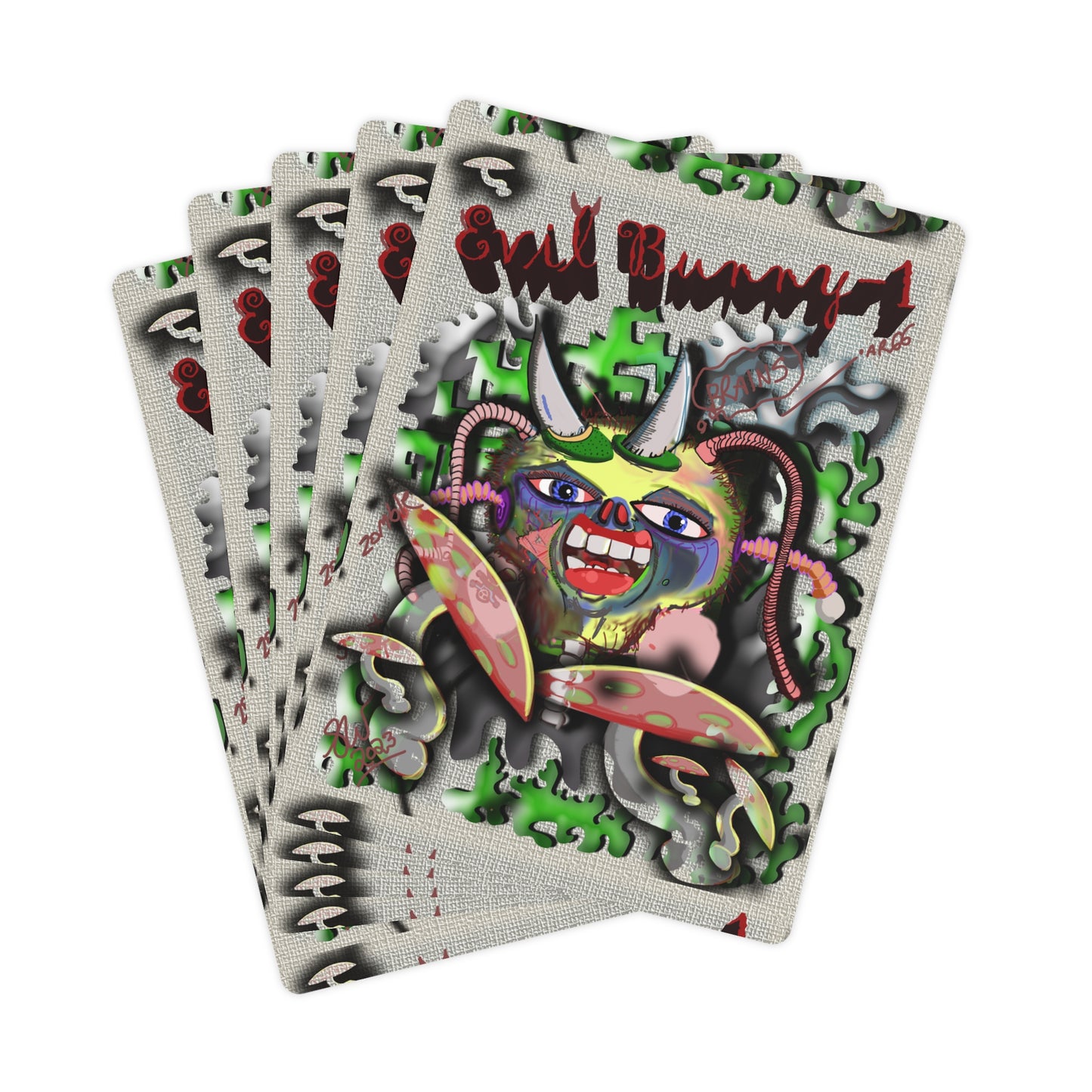 Evil Bunny Poker Cards