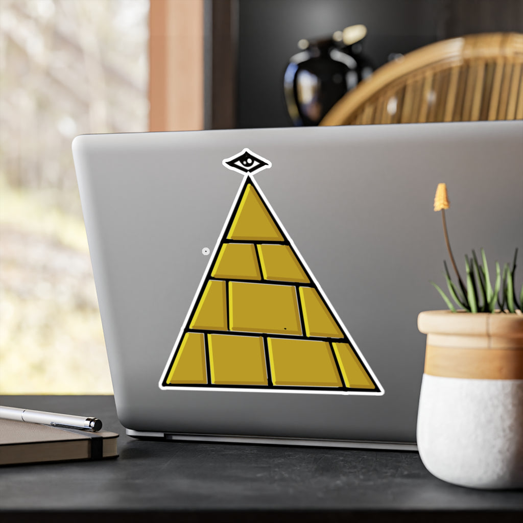 All-Seeing Eye Vinyl Sticker — Minimal Graphic Kiss-Cut Decal