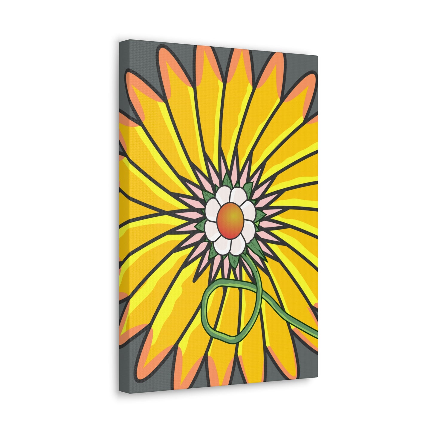 Cartoon Style Flower Abstract - Classic Canvas