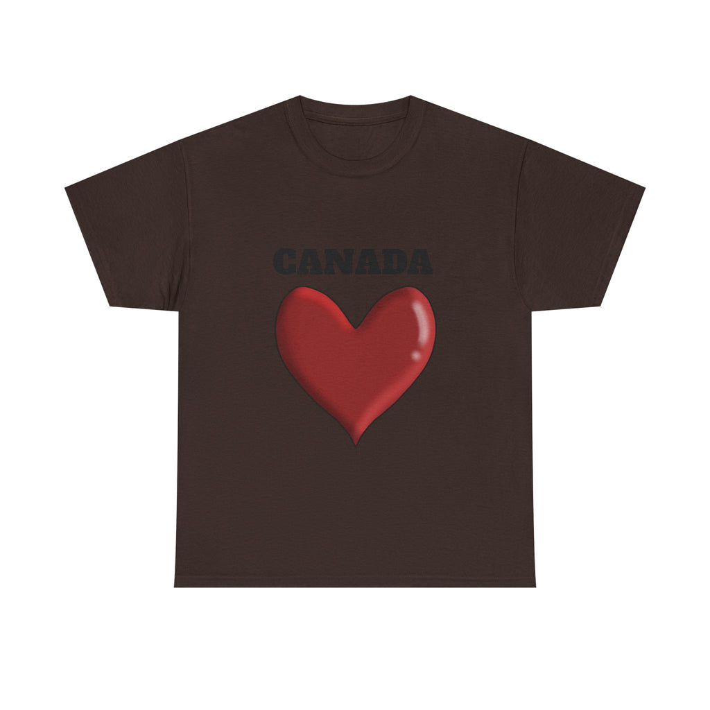 Unisex Heavy Cotton Tee - I Love Canada Graphic Tee