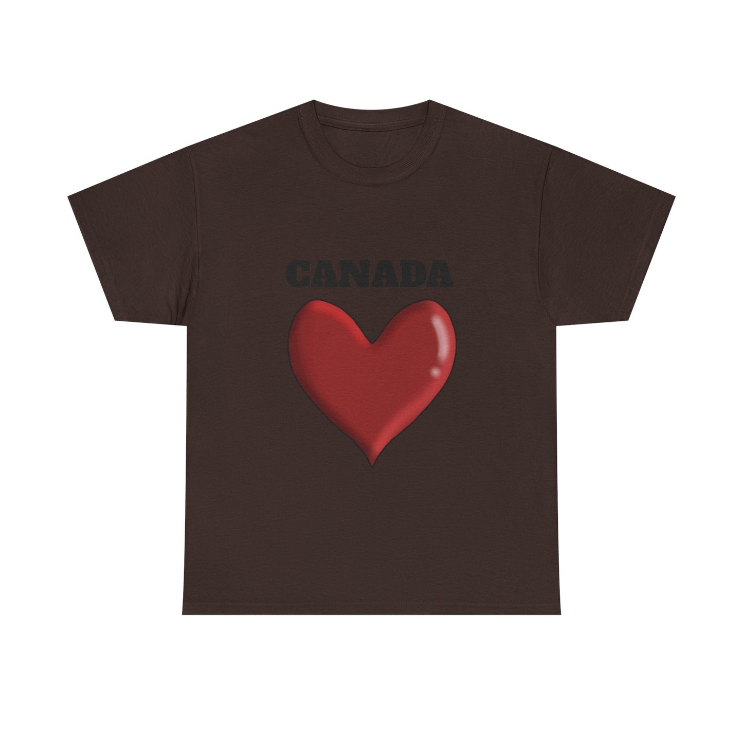 Unisex Heavy Cotton Tee - I Love Canada Graphic Tee