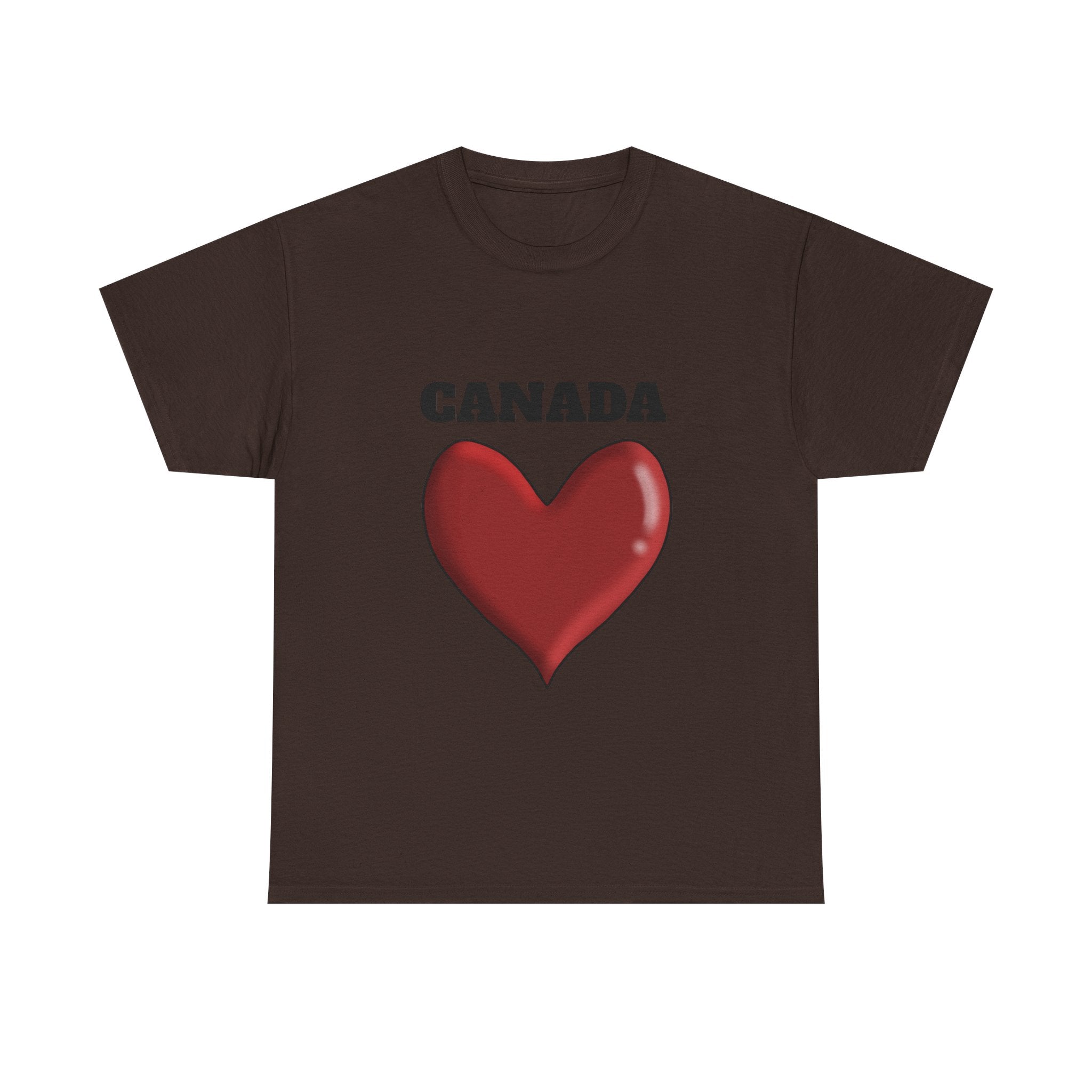 Unisex Heavy Cotton Tee - I Love Canada Graphic Tee