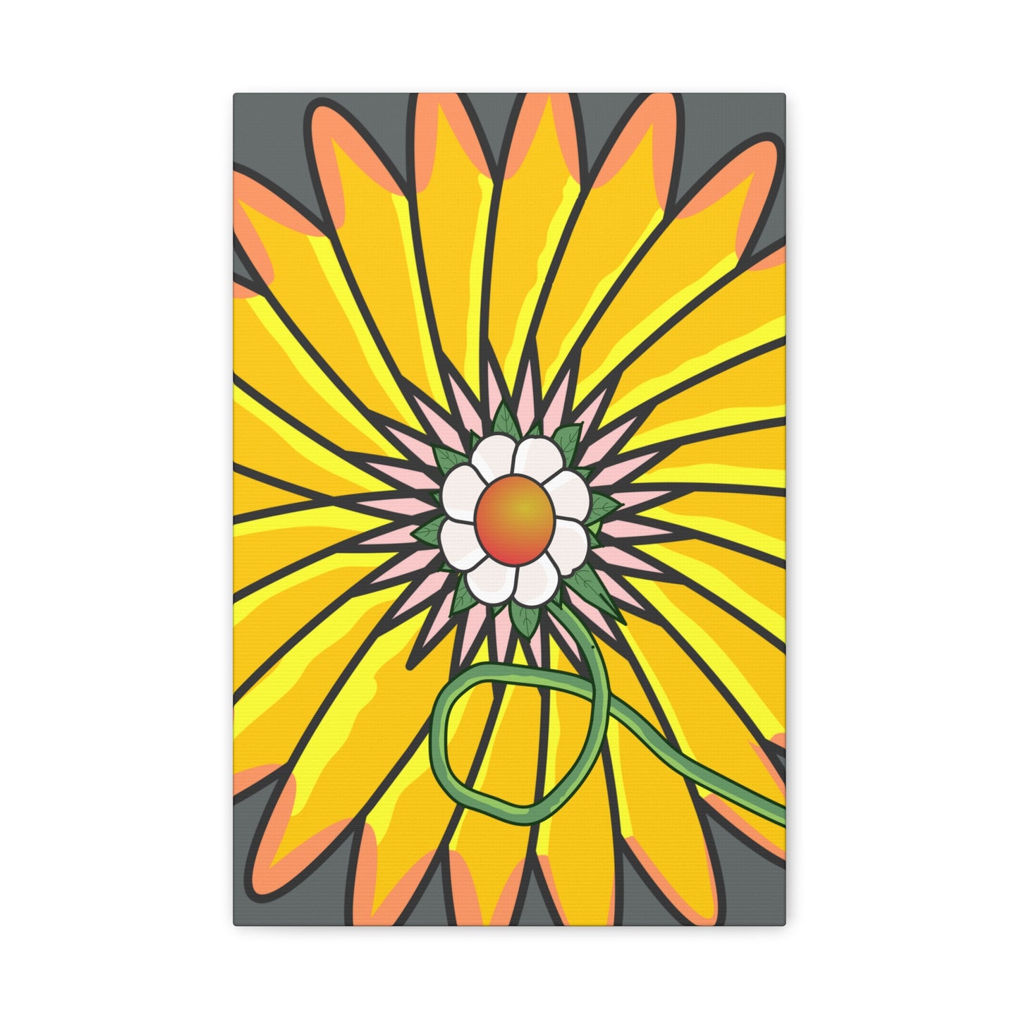 Cartoon Style Flower Abstract - Classic Canvas