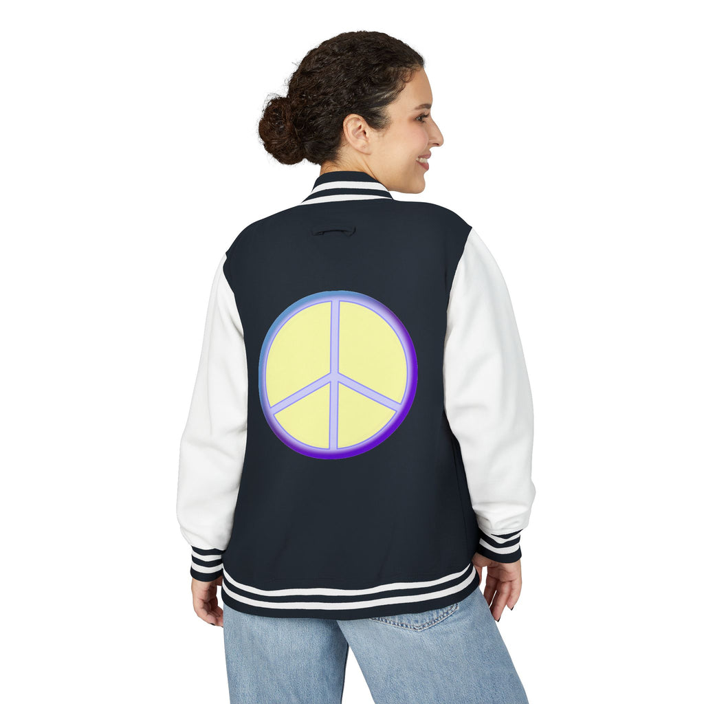 Letterman Jacket with Peace Design