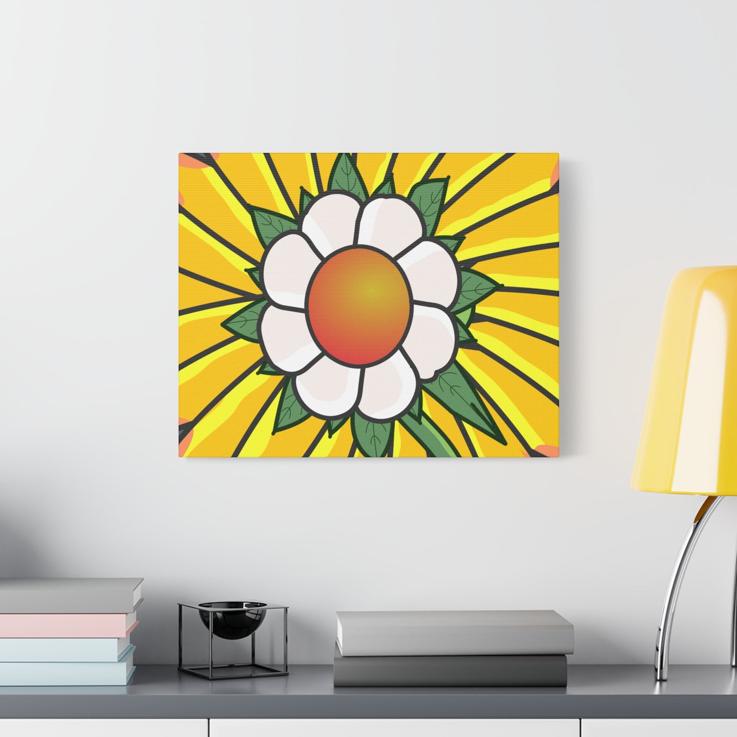 Cartoon Style Flower Abstract - Classic Canvas