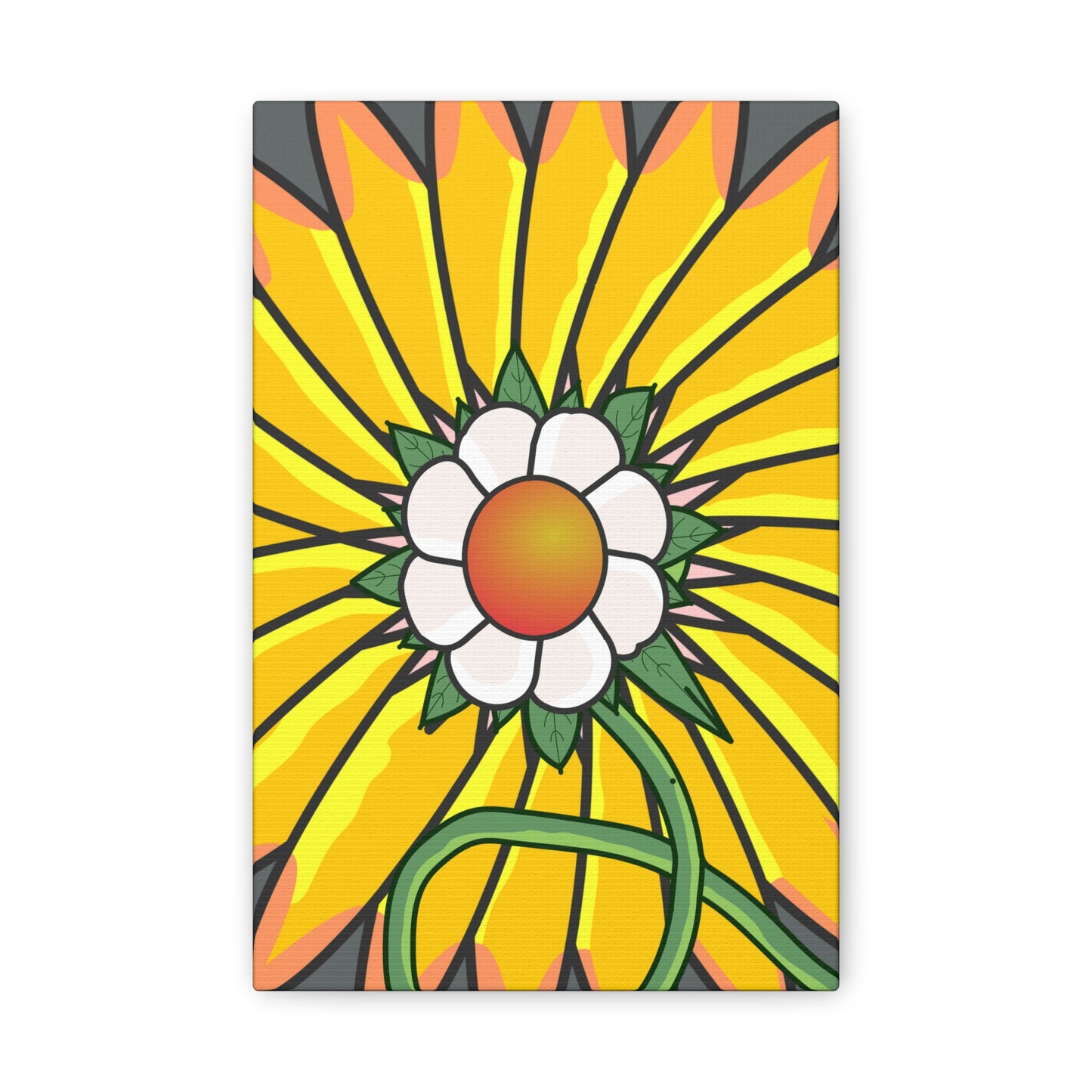 Cartoon Style Flower Abstract - Classic Canvas