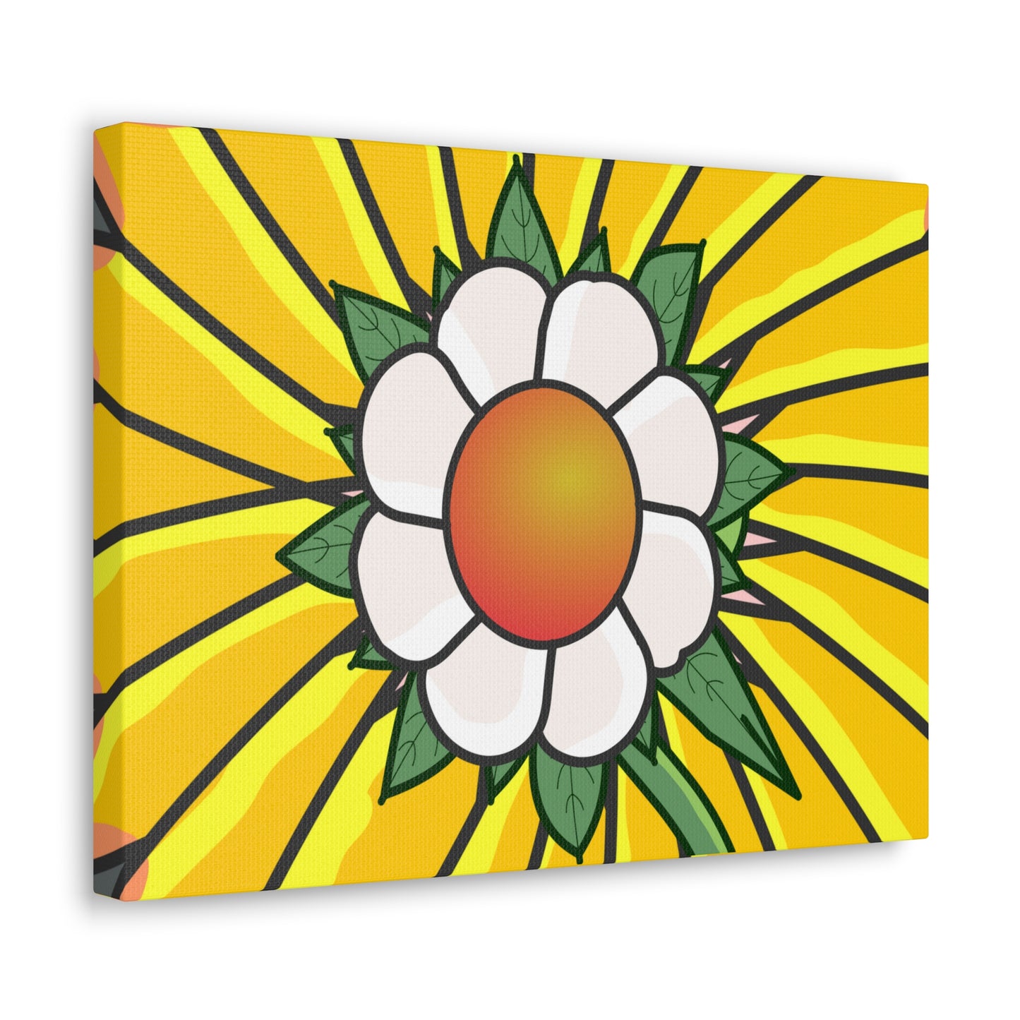 Cartoon Style Flower Abstract - Classic Canvas