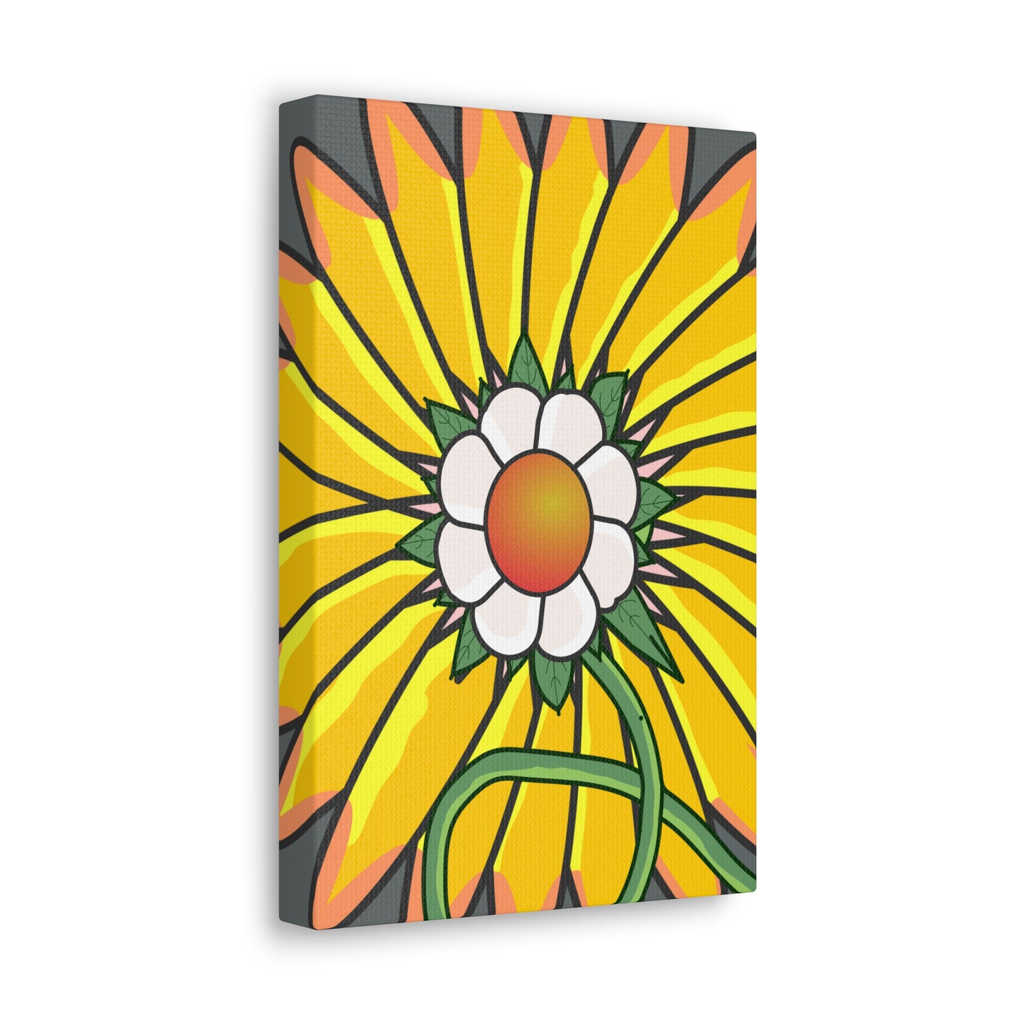 Cartoon Style Flower Abstract - Classic Canvas