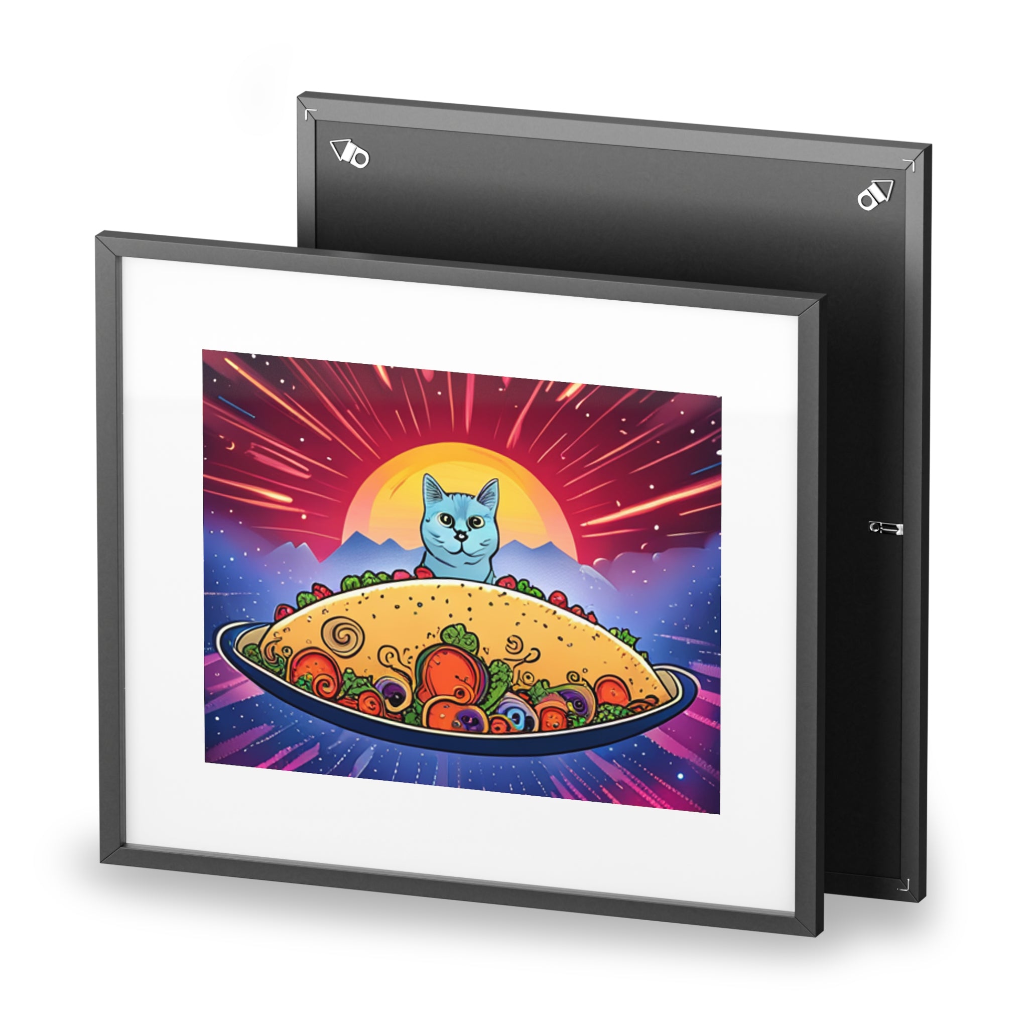 Matte Poster - Cat Taco Cartoon