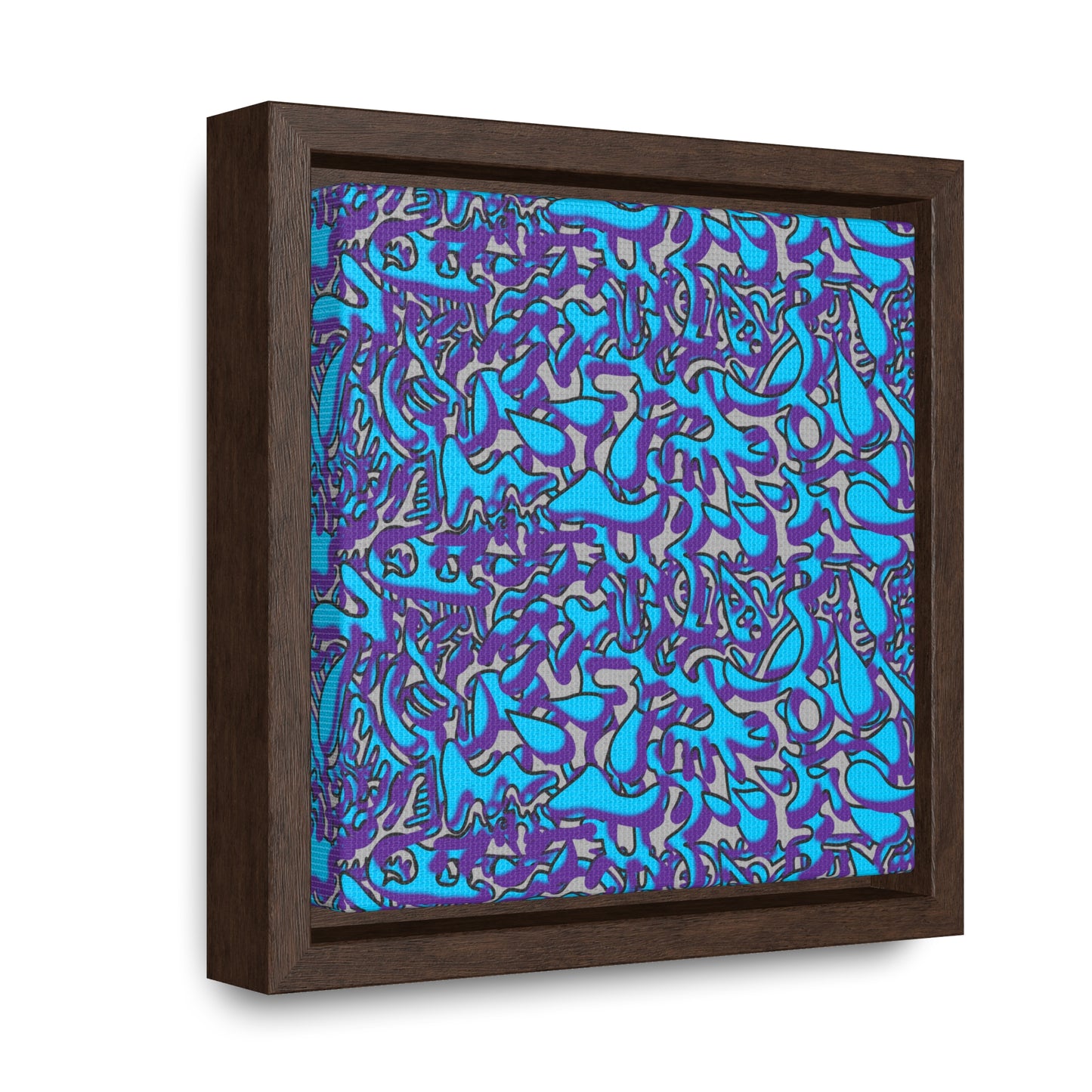 Blue Abstract - Gallery Canvas Wraps, Square Frame