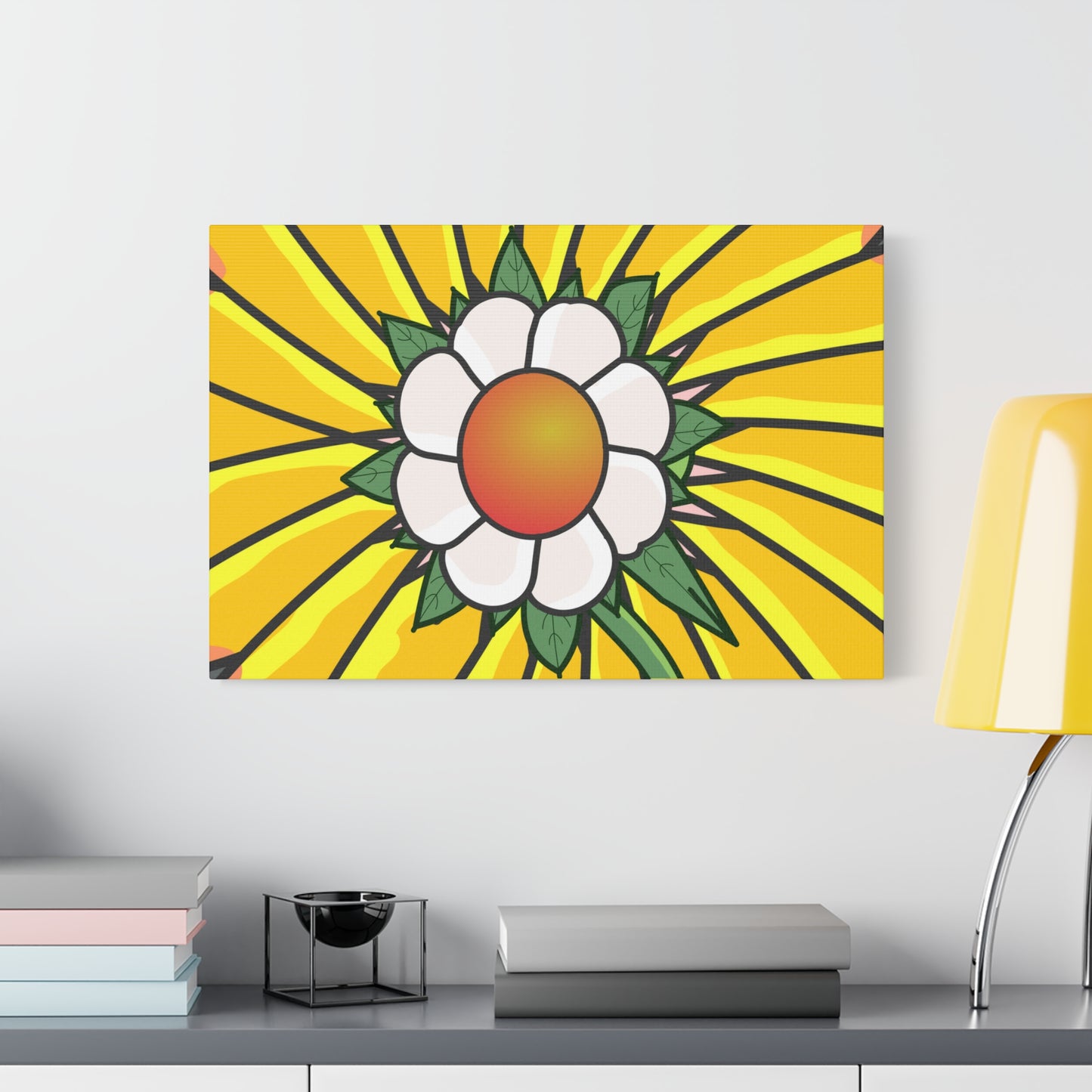 Cartoon Style Flower Abstract - Classic Canvas