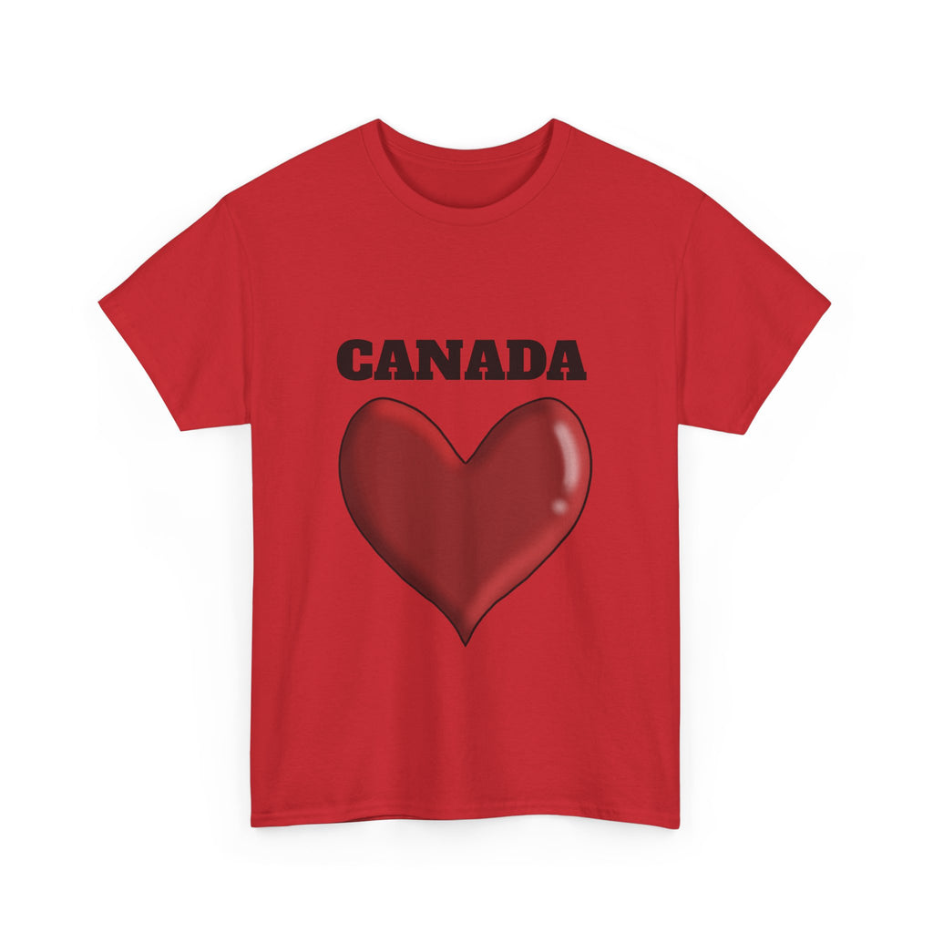 Unisex Heavy Cotton Tee - I Love Canada Graphic Tee