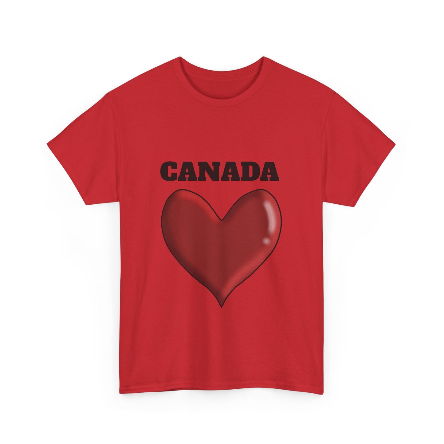 Unisex Heavy Cotton Tee - I Love Canada Graphic Tee