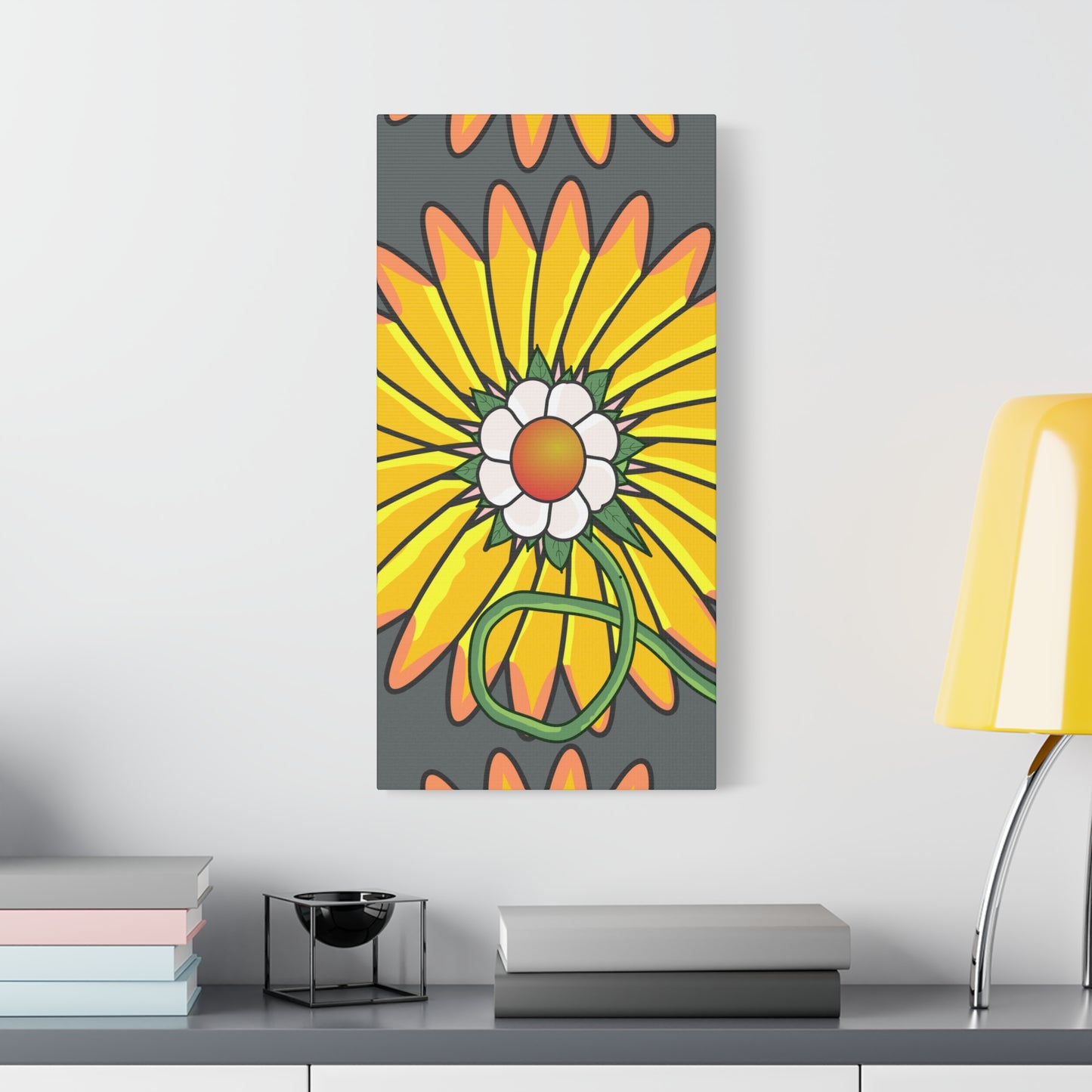 Cartoon Style Flower Abstract - Classic Canvas