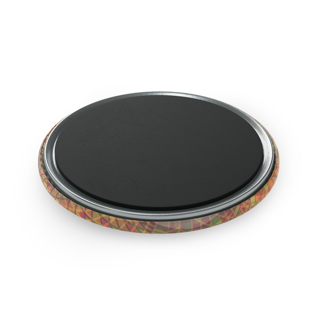 Abstract Grid Round Button Magnet — Geometric 1" Pinback (1 & 10 pcs)