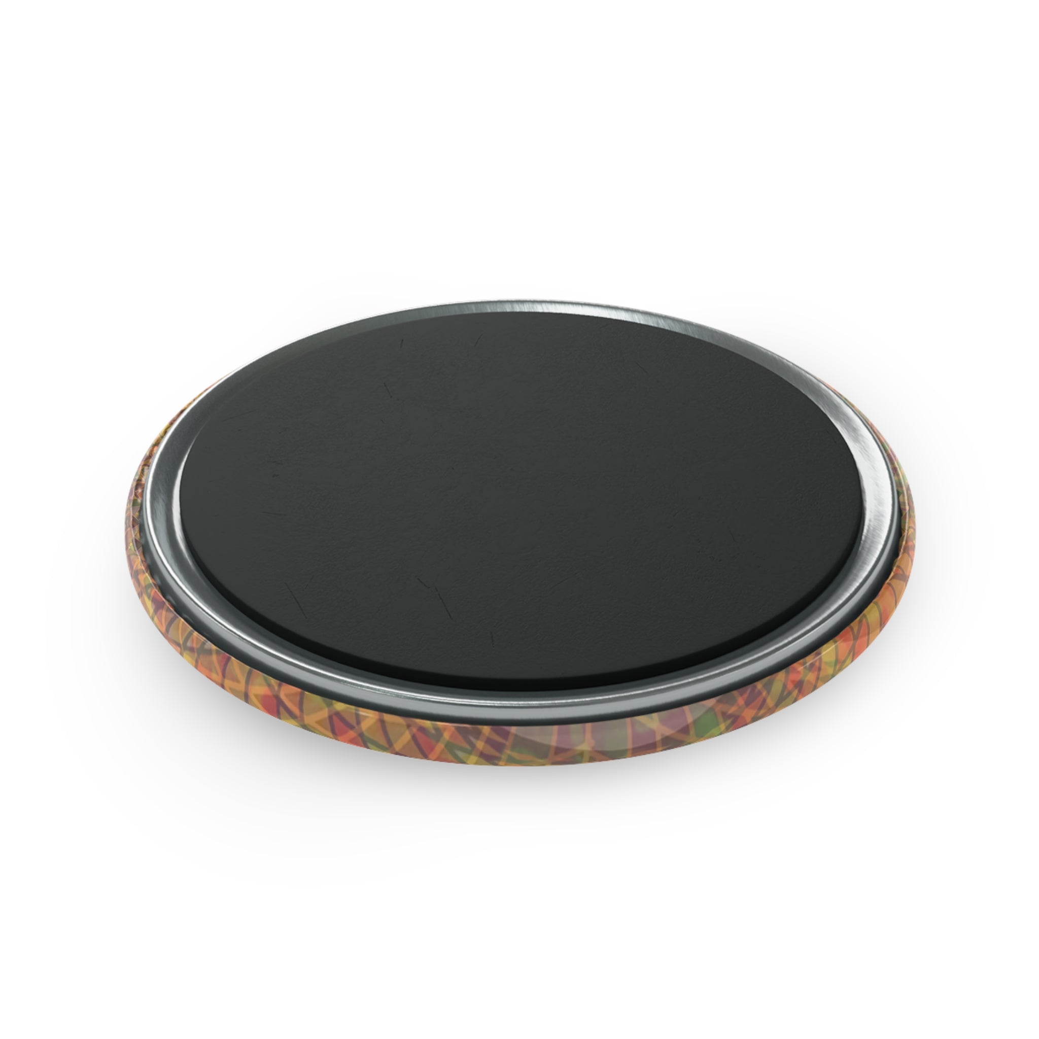 Abstract Grid Round Button Magnet — Geometric 1" Pinback (1 & 10 pcs)