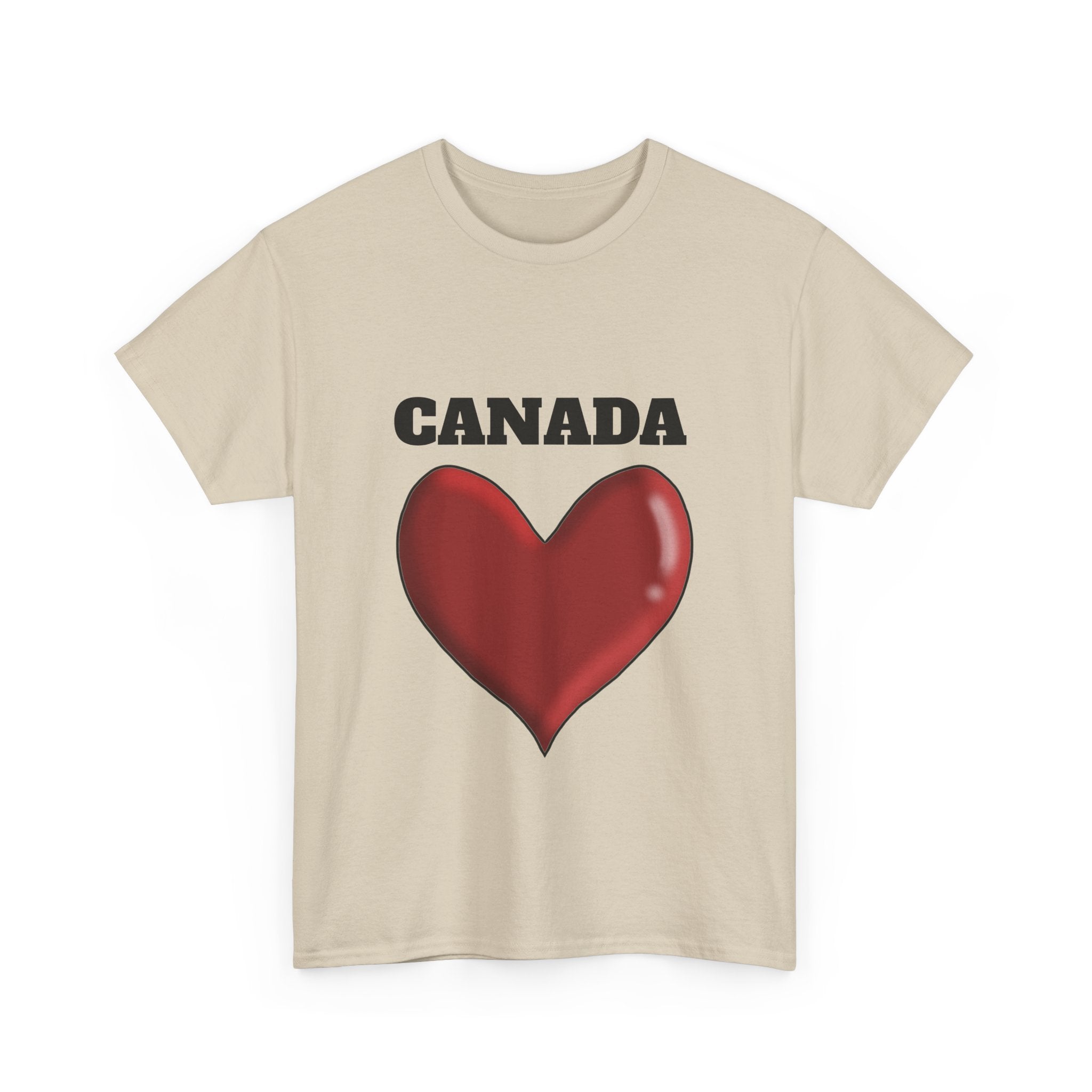 Unisex Heavy Cotton Tee - I Love Canada Graphic Tee