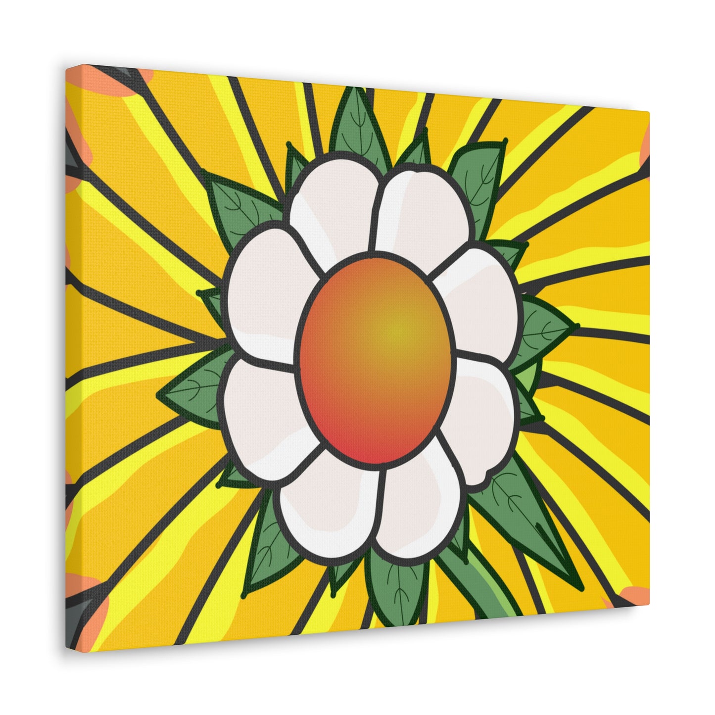 Cartoon Style Flower Abstract - Classic Canvas