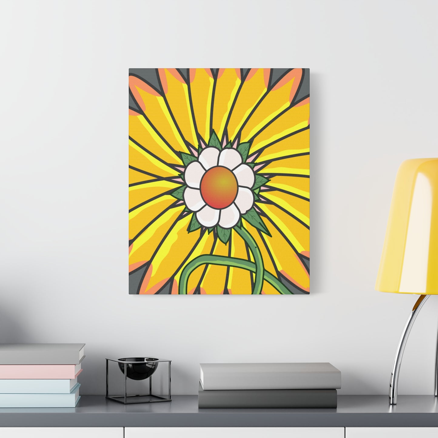 Cartoon Style Flower Abstract - Classic Canvas