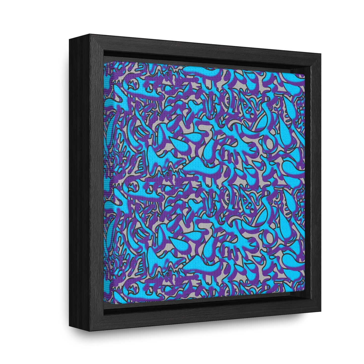 Blue Abstract - Gallery Canvas Wraps, Square Frame