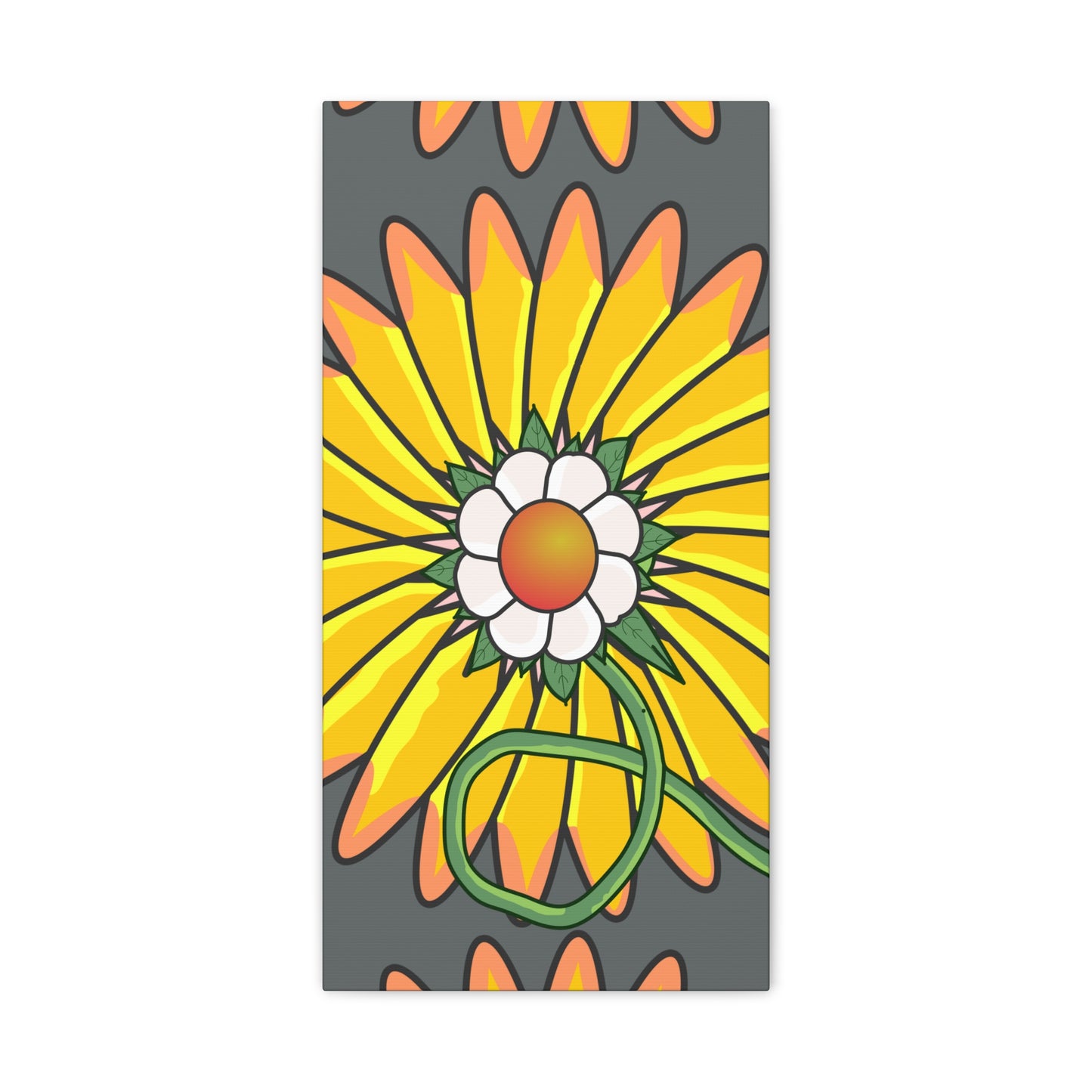 Cartoon Style Flower Abstract - Classic Canvas