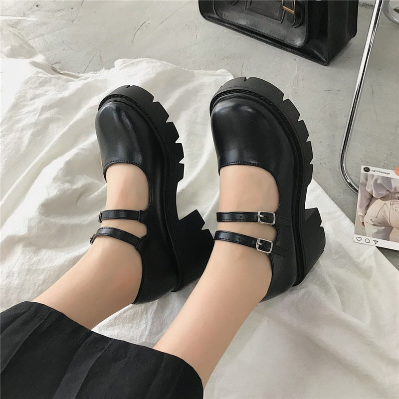 Shoes Women heels mary janes platform Lolita shoes on heels Pumps Women's Japanese Style Vintage Girls High Heel shoes for women