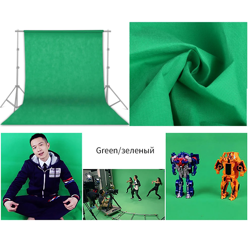 Photography Studio Background - 1.6Mx2M/3M/4M Non-woven Green Screen Chromakey