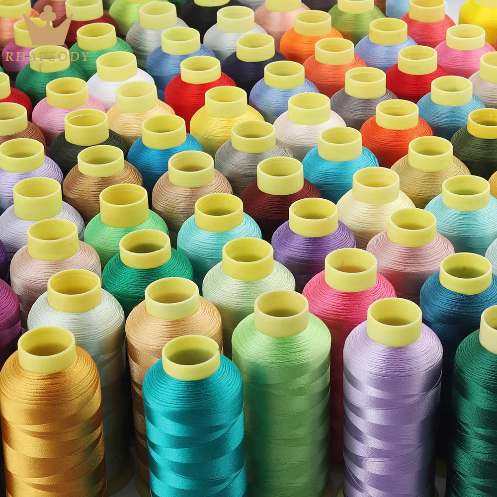 40WT 120D/2 5000m Polyester Embroidery Thread - Varied Colors, Good Quality for Brother/Singer Household Sewing Machines