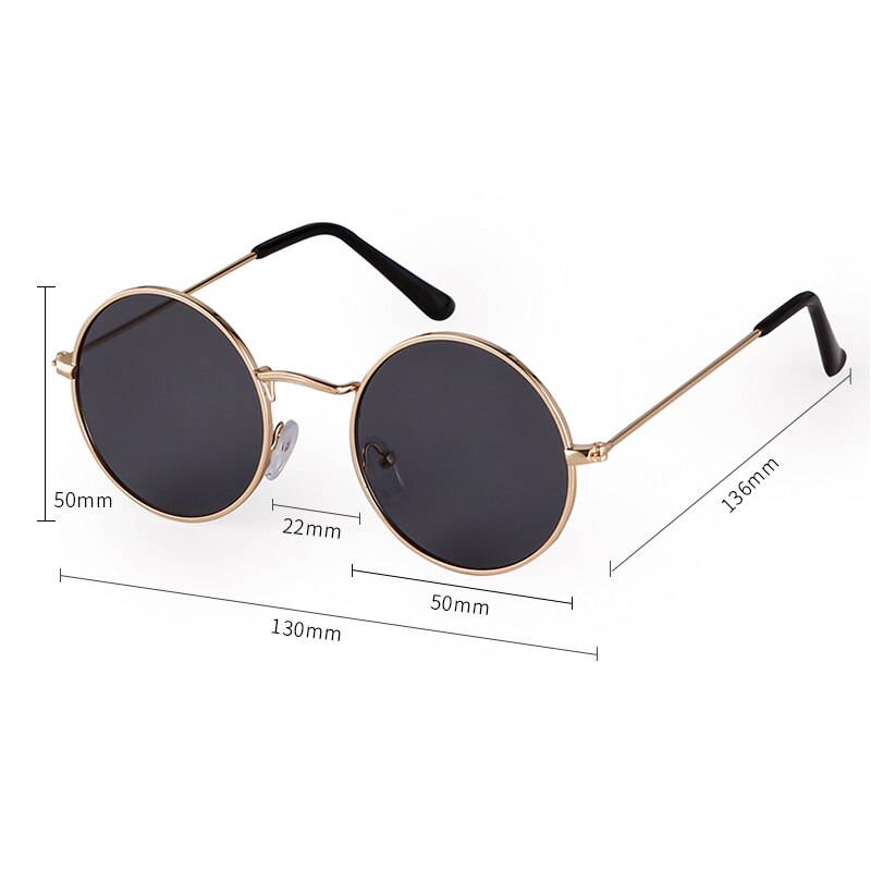 Small Retro Round Sunglasses Women Brand Design Vintage Punk Hippie Men Sun Glasses Yellow Red Circle Lens Shades Female S362