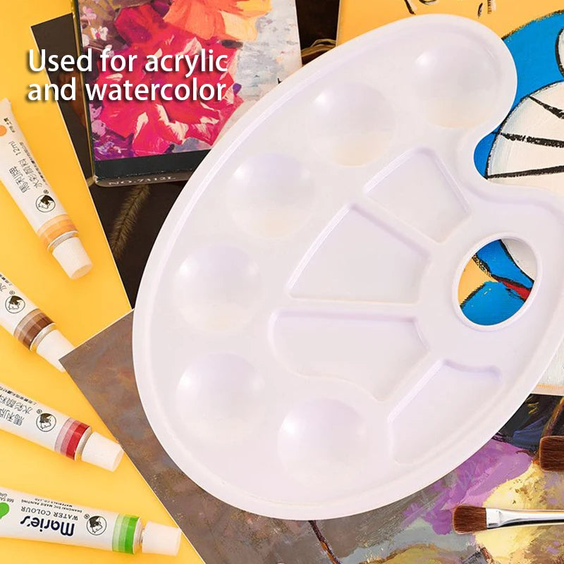 Art Alternatives Paint Tray - White Plastic Palette for Watercolor and Oil Painting (22.5*17CM)