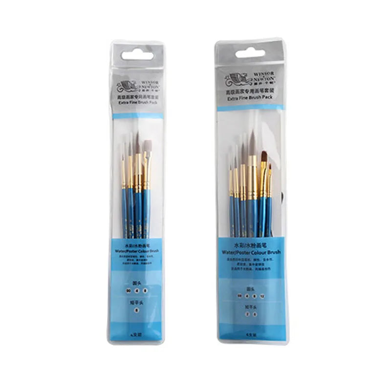 WINSOR&NEWTON mixed Mink hair Painter Paintbrushes watercolor gouache paint brush 4pcs/set or 6pcs/set