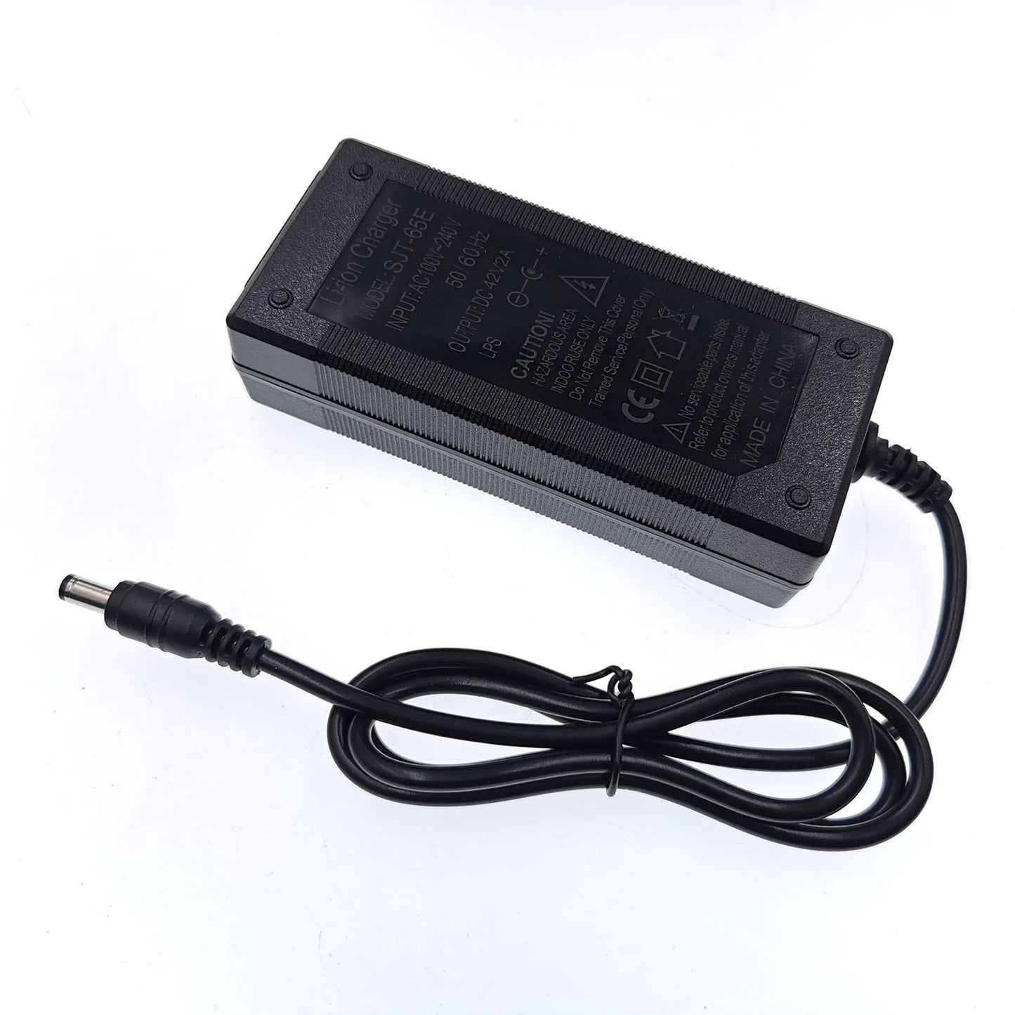 36V 2A Lithium Battery Charger - Output 42V 2A, Input 100-240VAC, for 10Series 36V Electric Bike