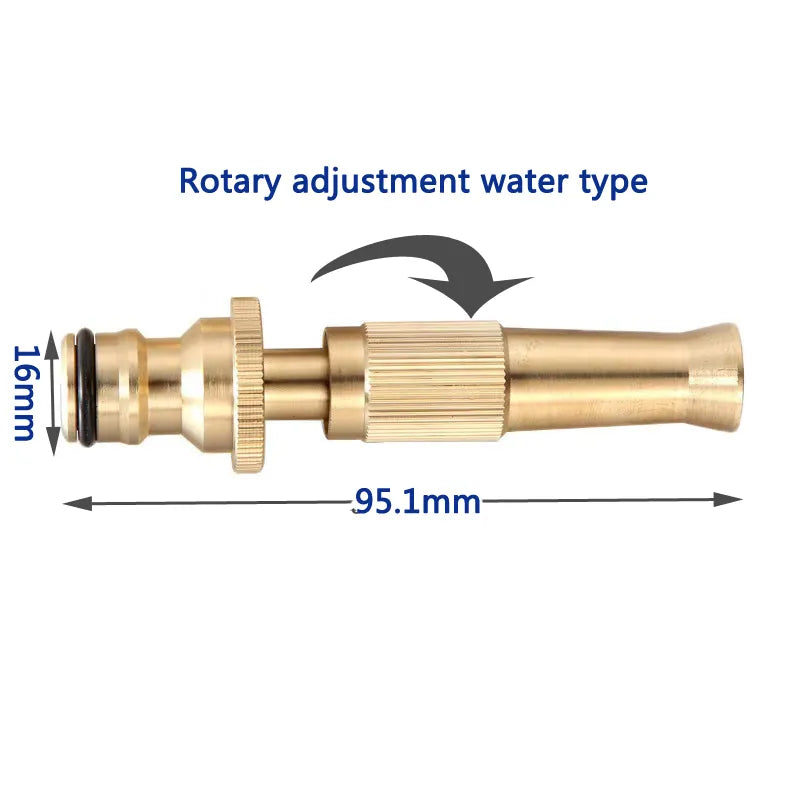 Brass Quick Waterstop Connector Car Wash Water Gun G1/2 G3/4 Garden Irrigation Hose Copper Connector Kit