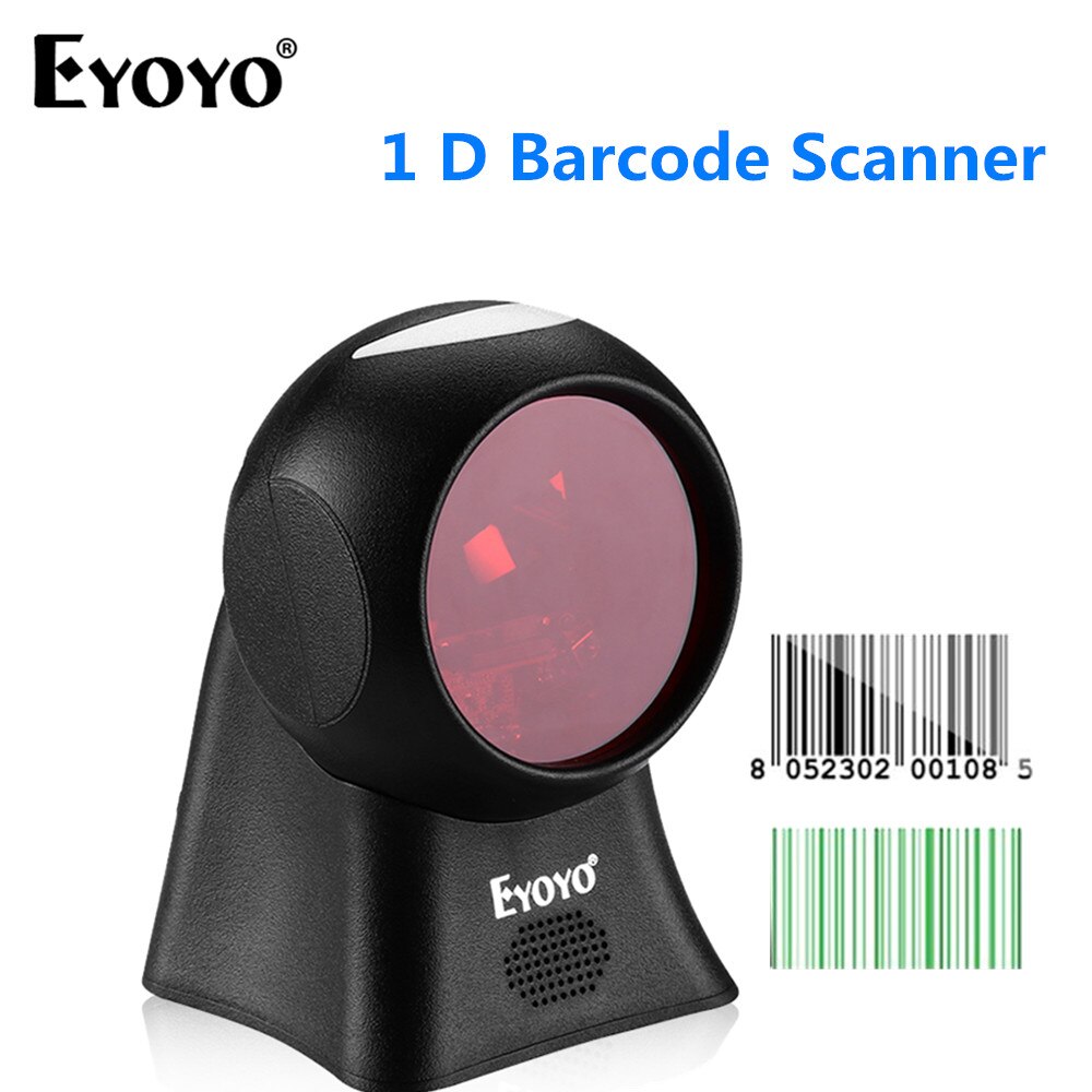 Eyoyo EY-7100 1D/2D Desktop Barcode Scanner Omnidirectional USB Wired Barcode Reader Platform Scanner Automatic Sensing Scanning