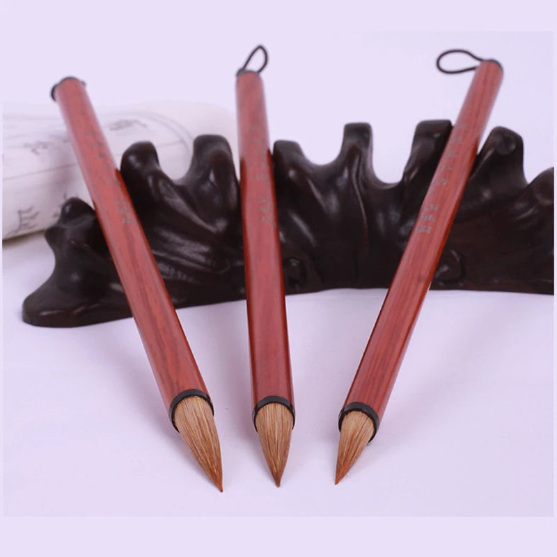 EZONE Watercolor Pen Writing Brushes Wolf Hair Chinese Calligraphy Painting Pen Practice Festival Couplets Regular Script Supply