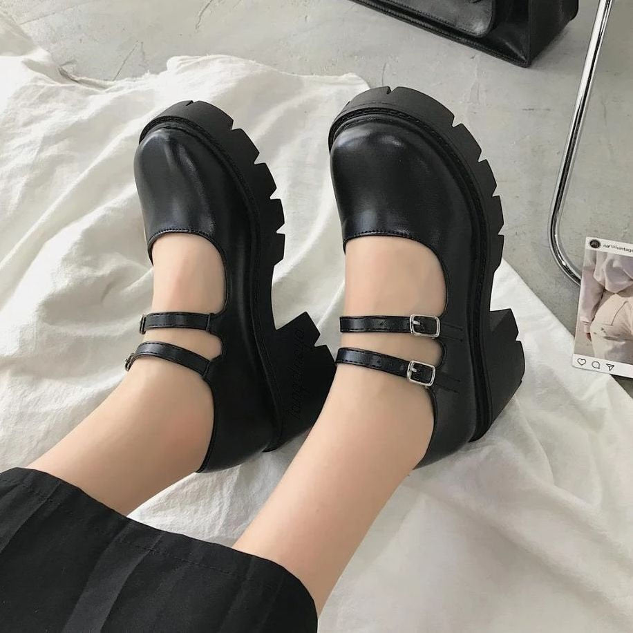 Shoes Women heels mary janes platform Lolita shoes on heels Pumps Women's Japanese Style Vintage Girls High Heel shoes for women