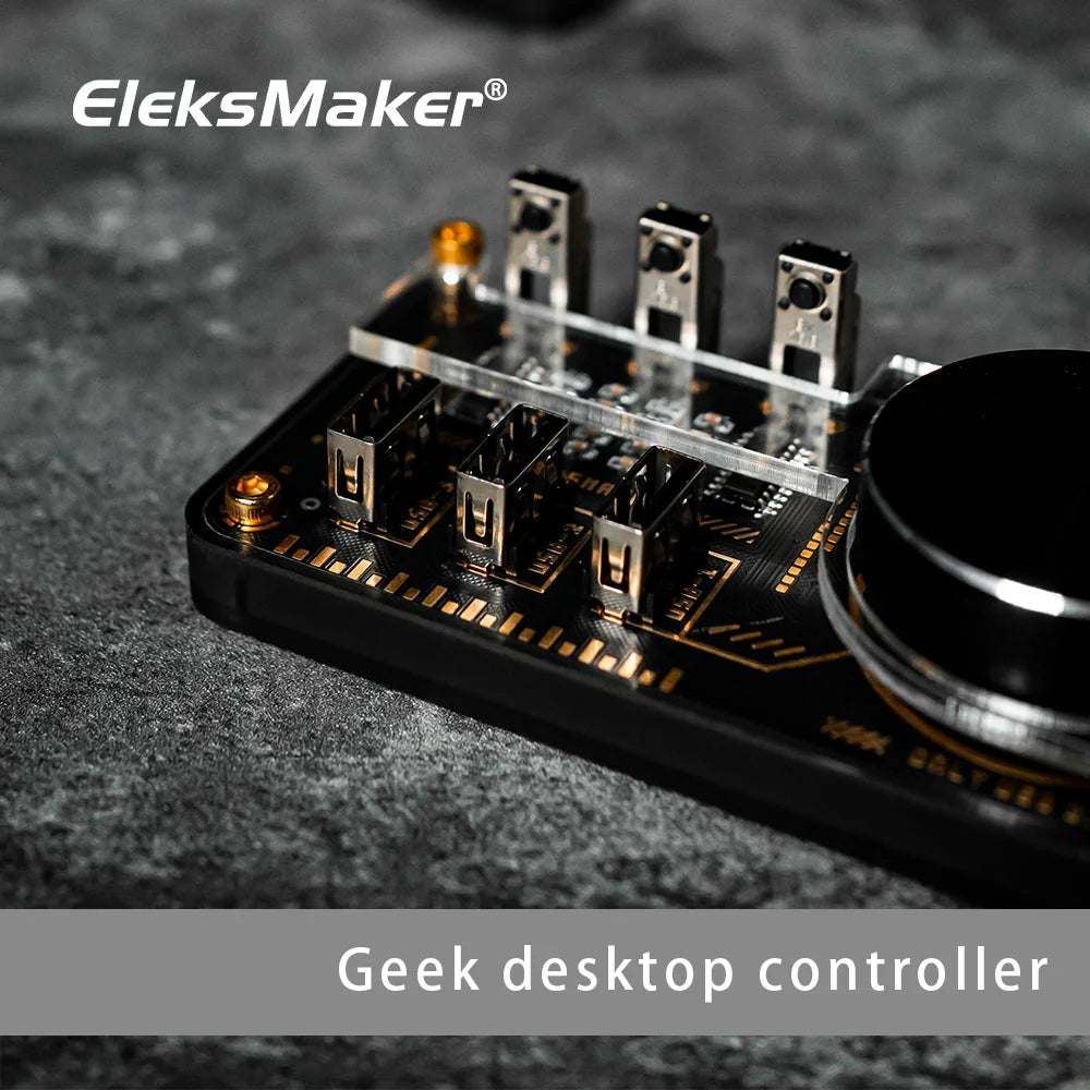 EleksMaker｜USB switch, independent control, button switch, retro gold plating, table setting, sense of ceremony