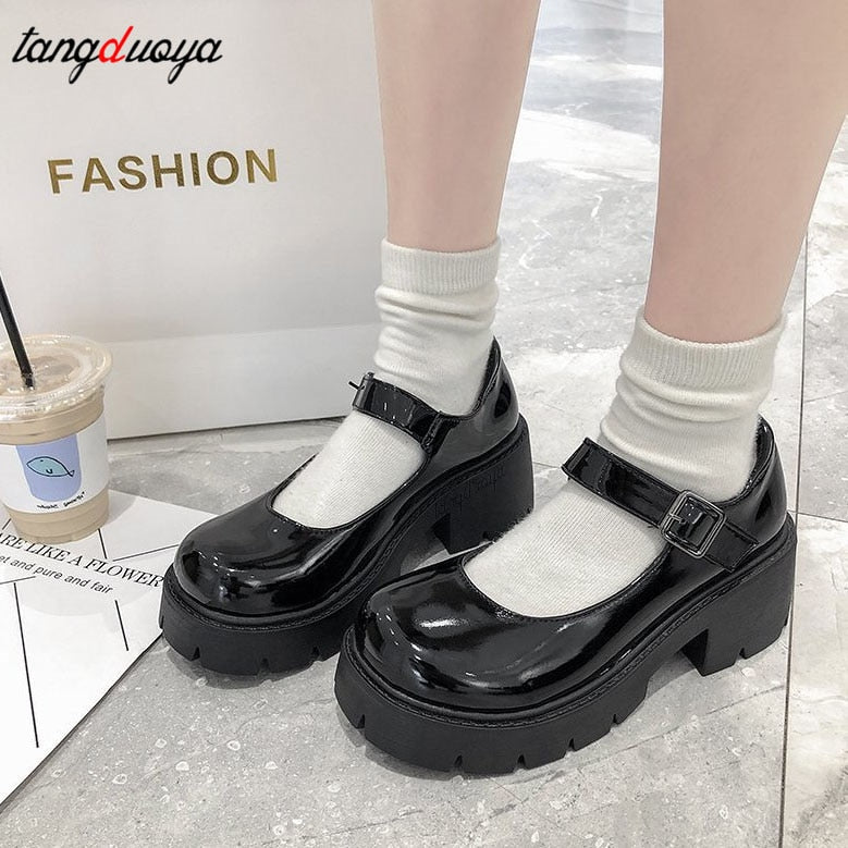 Shoes Women heels mary janes platform Lolita shoes on heels Pumps Women's Japanese Style Vintage Girls High Heel shoes for women