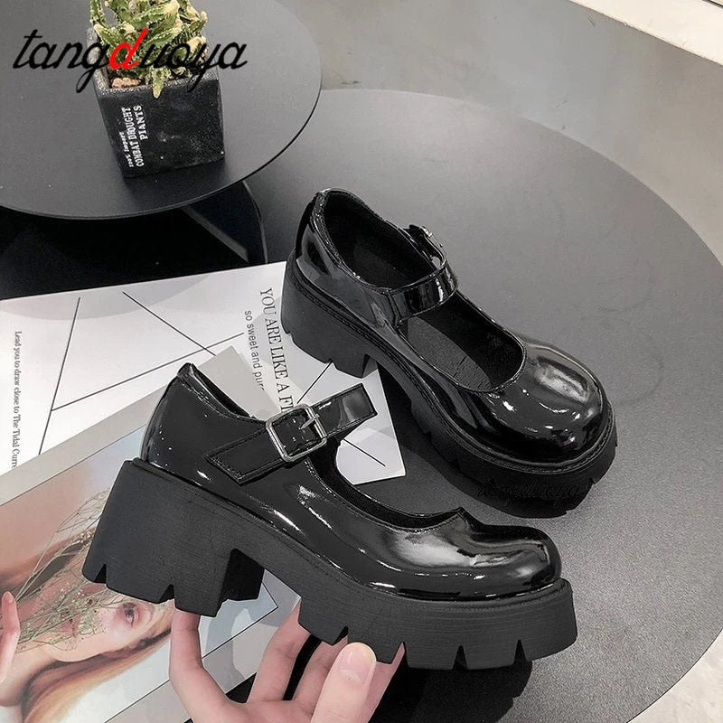 Shoes Women heels mary janes platform Lolita shoes on heels Pumps Women's Japanese Style Vintage Girls High Heel shoes for women