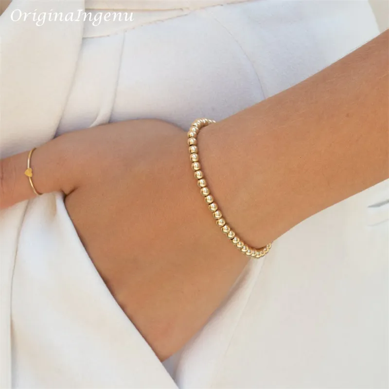 Handmade Gold Beads Bracelet 14K Gold Filled Bracelet Gold Jewelry Boho Bracelets Vintage Boho Women Jewelry