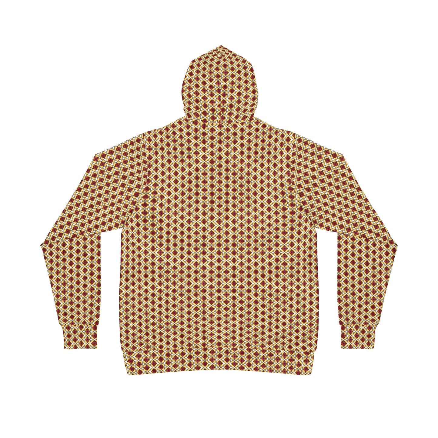 Abstract Brown and Yellow Design Athletic Hoodie